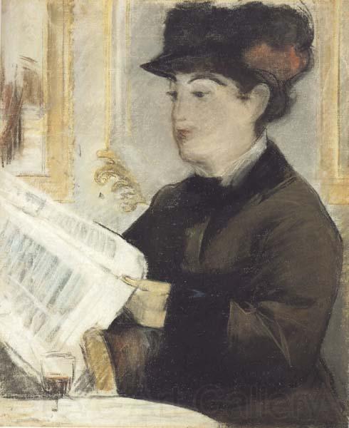 Edouard Manet Femme lisant (mk40) Norge oil painting art